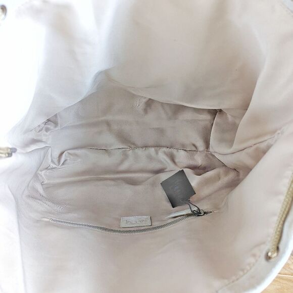 ATM NWT Anthony Thomas Melillo Metallic Nubuck Leather Tote in Beige Gold - Picture 7 of 15